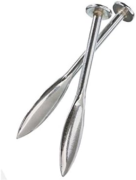Footprint Line Pins Bricklaying Tools - Set of 2 6 ¼” (160mm) Heavy Duty Pegs for String. Chrome Plated Drop Forged Hardened Carbon Steel Blades. Builders/Bricklayers. Level/Align Brick Courses.