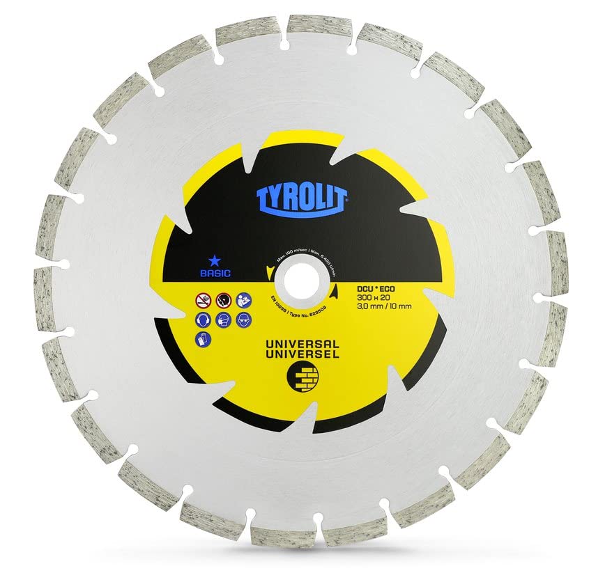TYROLIT 629509 300mm Diamond Blade for Petrol Disc Cutters, 300 x 3 x 20 mm