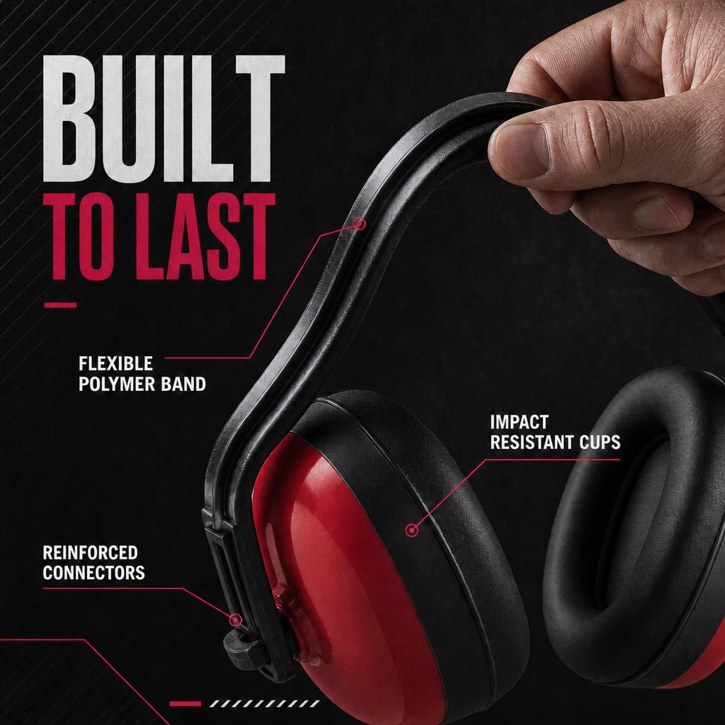 Blackrock Ear Defenders Adults, Ear Protection, SNR27db, For Work On-Site, Construction, Occupational Health & Safety Products, Hearing Equipment, Protectors, Reduction, One Size