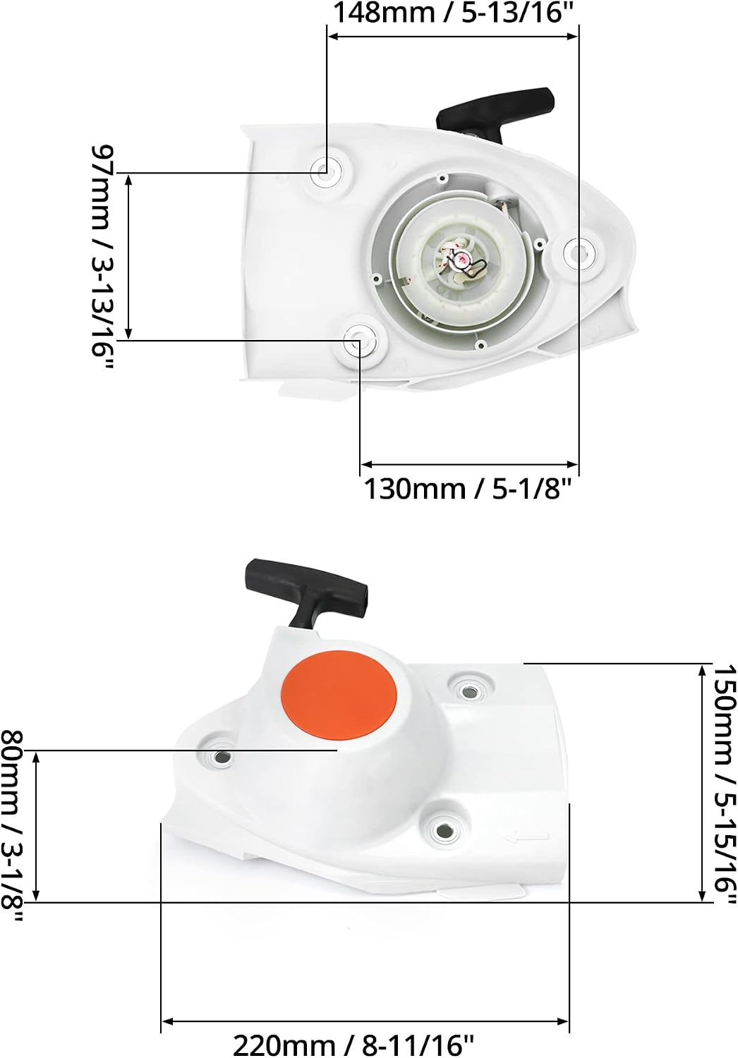QWORK® Recoil Starter Suitable for STIHL TS410 TS410Z TS420 TS420Z TS480i TS510i Concrete Cut Off Saw 4238 190 0300