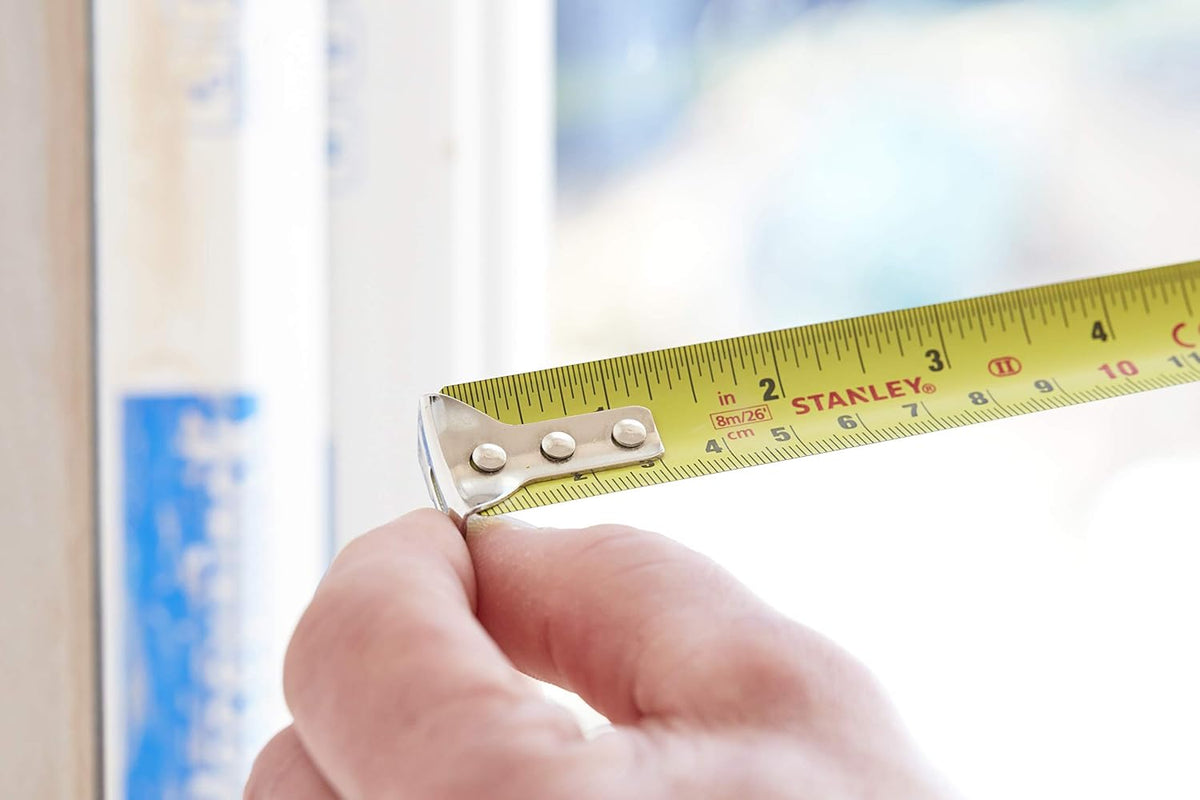 STANLEY 8m/26ft Tylon Tape Measure with TRU-ZERO Anchor Hook, Retractable, High Visibility Tape Measure, 8m x 25mm, 0-30-656