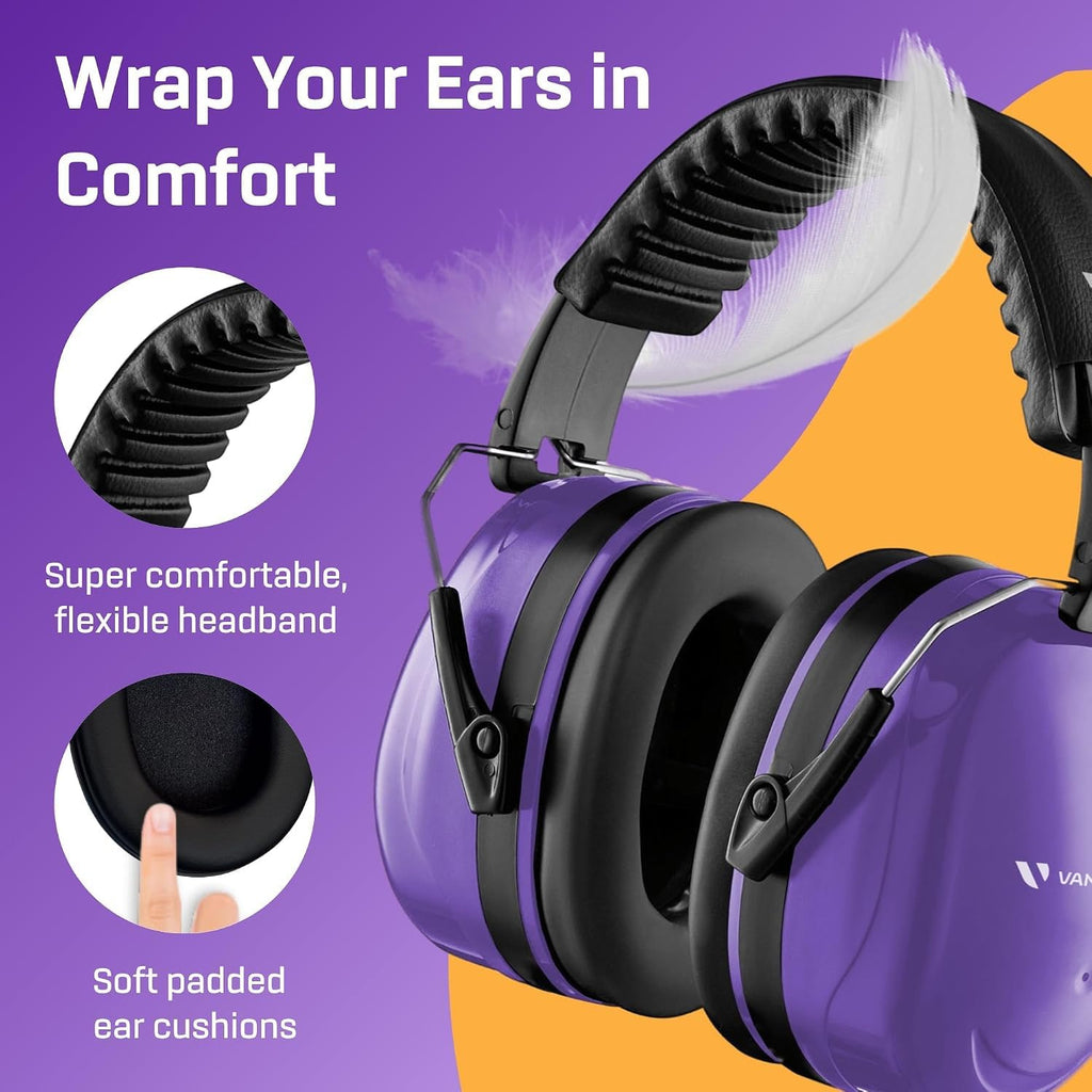 Vanderfields Adult/Teens Ear Defenders, Noise Cancelling, Grey Wolf