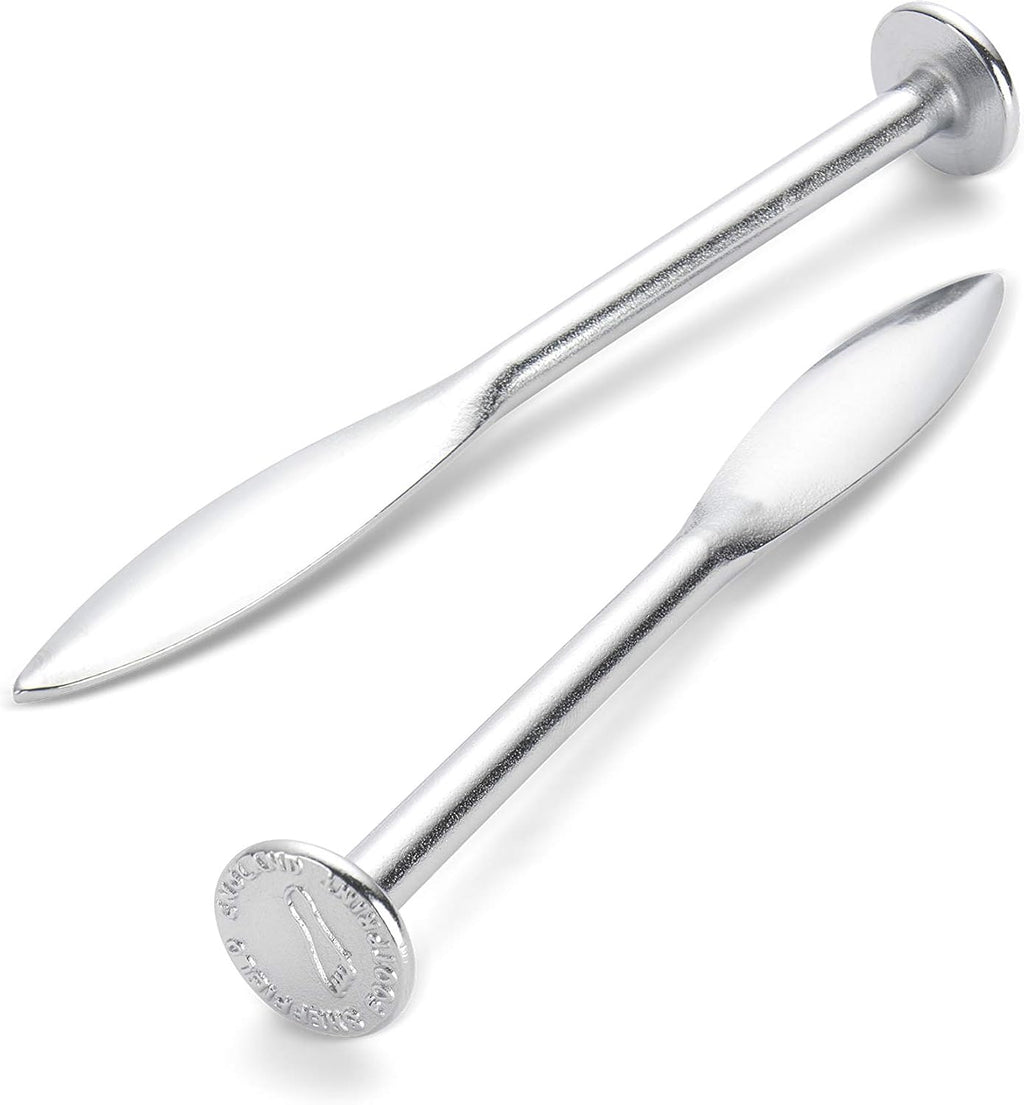 Footprint Line Pins Bricklaying Tools - Set of 2 6 ¼” (160mm) Heavy Duty Pegs for String. Chrome Plated Drop Forged Hardened Carbon Steel Blades. Builders/Bricklayers. Level/Align Brick Courses.