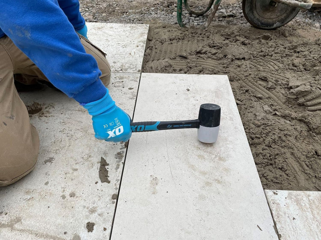 OX Trade Combination Rubber Mallet 24oz – Fibreglass Handle, Tiling