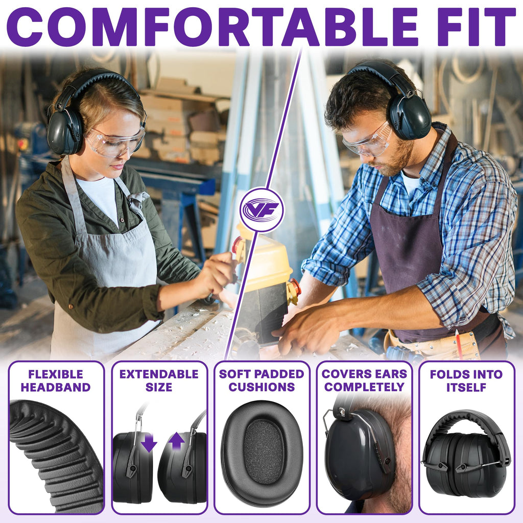 Vanderfields Adult/Teens Ear Defenders, Noise Cancelling, Grey Wolf