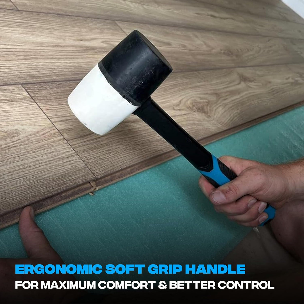 OX Trade Combination Rubber Mallet 24oz – Fibreglass Handle, Tiling