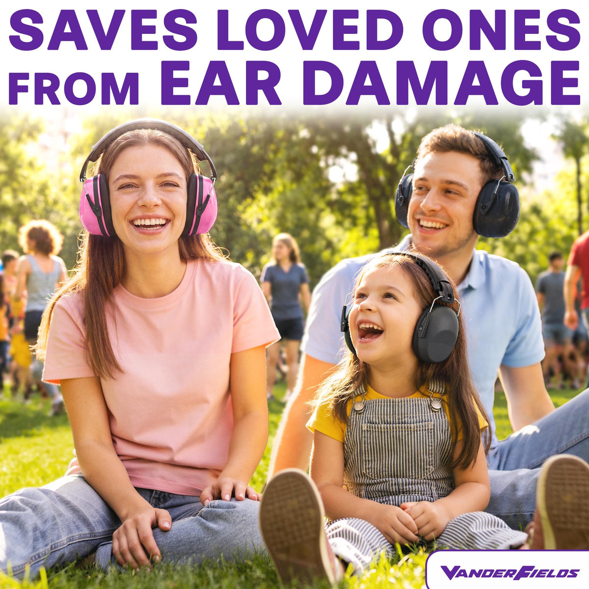 Vanderfields Adult/Teens Ear Defenders, Noise Cancelling, Grey Wolf